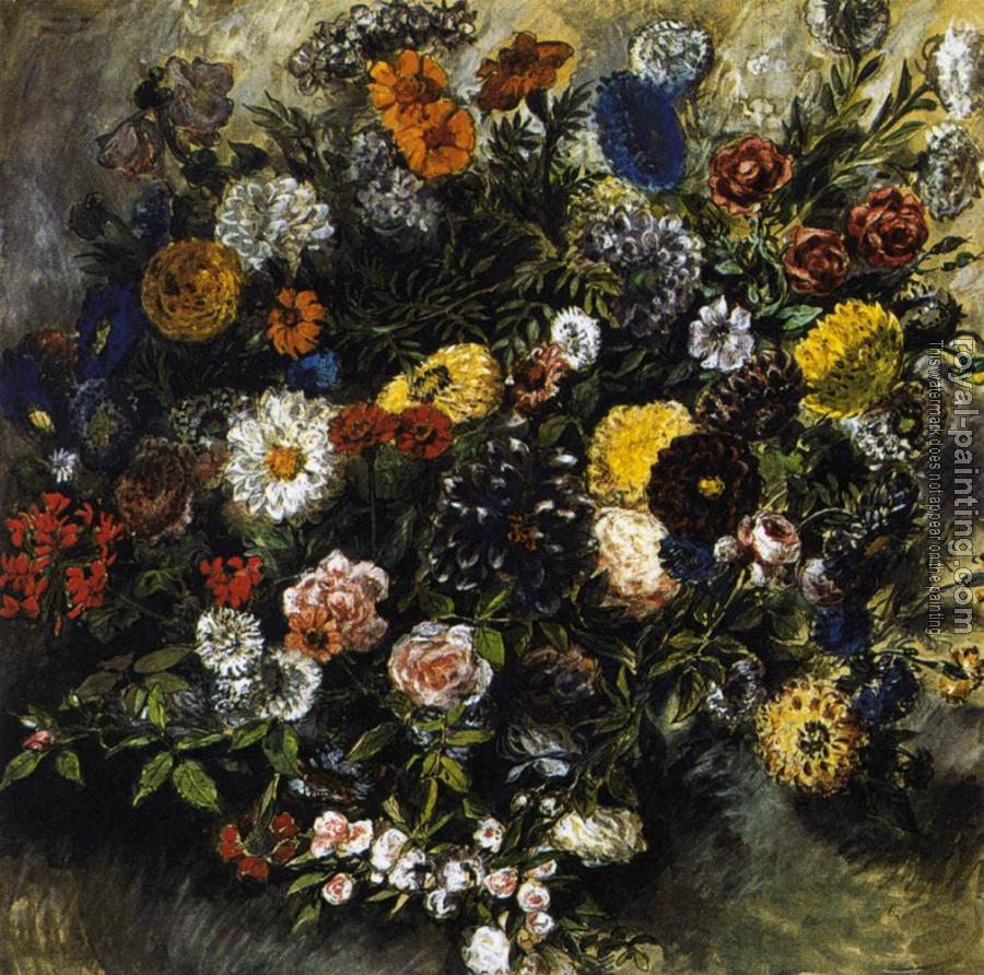 Eugene Delacroix : Bouquet of Flowers